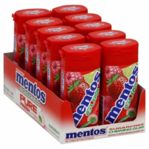 MENTOS STRAWBERRY  , BOTTLES 10 CT *NEW*