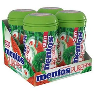 MENTOS GUM WATERMELON, BOTTLES 4 CT *NEW*