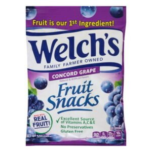 WELCH'S FRUIT SNACK, CONCORD GRAPE 5 OZ *873*