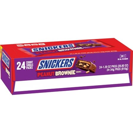 SNICKERS PEANUT BROWNIE, 24 CT *NEW*