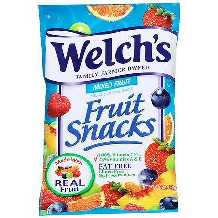 WELCH'S FRUIT SNACK, MIXED FRUITS 5 OZ *875*