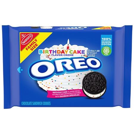 FAMILY SIZE COOIKES, OREO BIRTHDAY CAKE 1 LB (17 OZ ) 1 CT