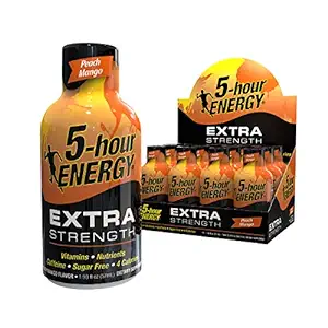 5-HOR ENERGY DRINK, EXTRA STRENGTH PEACH MANGO 12 CT