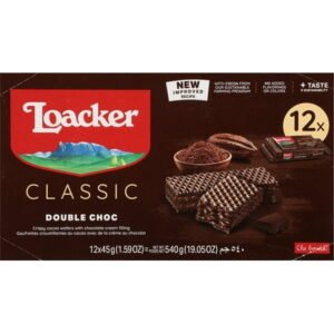 LOACKER WAFERS, DOUBLE CHOC 12 CT