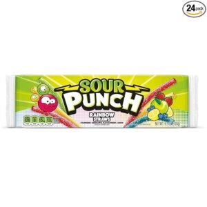 SOUR PUNCH RAINBOW STRAWS 24 CT *NEW*