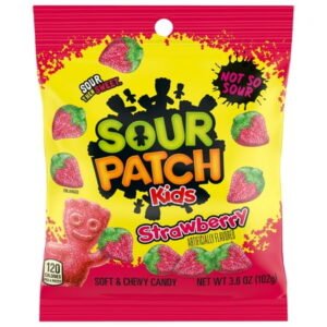 SOUR PATCH KIDS, STRAWBERRY   SIZE 3.6 OZ 12 CT