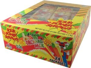 SOUR POWER STRAWS, ORCHARD MIX 24 CT *NEW*