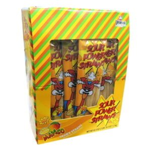 SOUR POWER STRAWS, MANGO 24 CT *NEW*