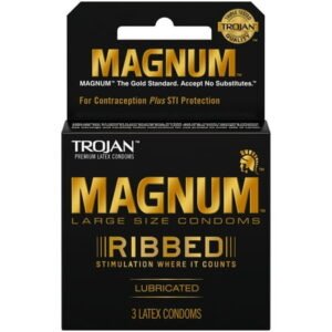 TROJAN MAGNUM RIBBED 6 CT *2033*