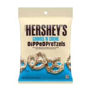 HERSHEY'S DIPPED PRETZEL COOKIE & CREMES 8 OZ 6 CT