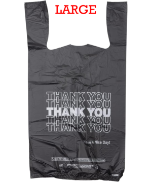 #LARGE BLACK PLASTIC BAGS 1/6, *1488*