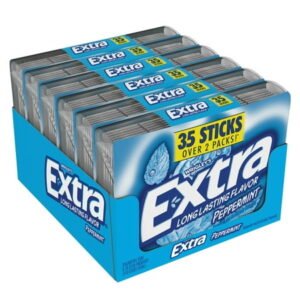 WRIGLEYS EXTRA MEGA PACK 35 PEPPERMENT ,  STICKS 6 CT