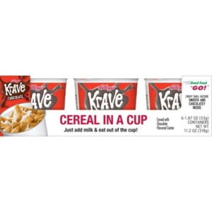 KELLOGGS CEREAL CUPS, KRAVE 6 CT *688*..