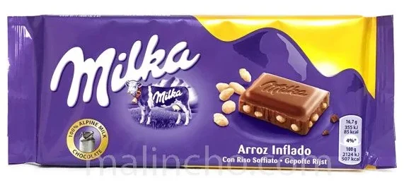 MILKA, TAV RICE CRISPY, 100 G 20 CT