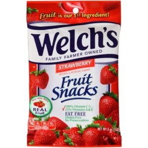 WELCH'S FRUIT SNACKS, STRAWBERRY 5 OZ *876*