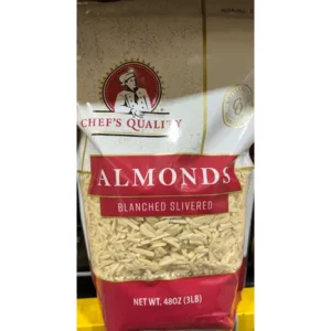 #CHEEF'S QUALTY ALMONDS BLANCHED SLICED 3 LB