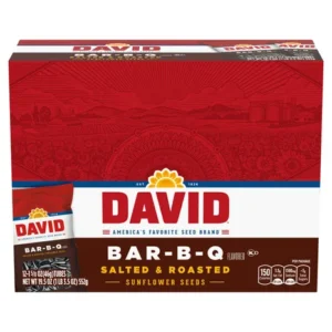 DAVID SUNFLOWER SEEDS, TUBES  BBQ , 12 CT *798*