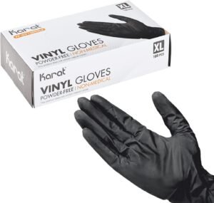 #BLACK DELI GOLVES VINYL SIZE (XL)