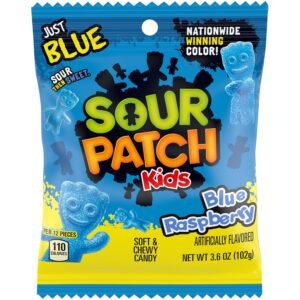SOUR PATCH KIDS, BLUE RASPBERRY   SIZE 3.6 OZ 12 CT