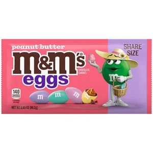 M&M'S PEANUT BUTTER EGG SHARESIZE EASTER 2.83 OUNCES