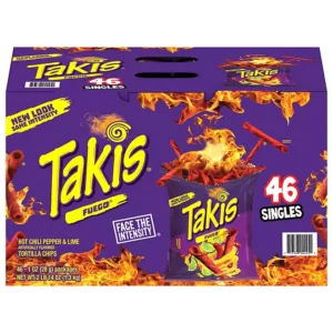 TAKIS FUEGO ROLLED TORTILLA CHIPS, 1 OZ., 46 PK