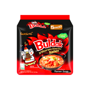 BULDAK RAMEN SPICY CHICKEN FLAVOR SOUP NOODLE BLACK  5.11oz x 5