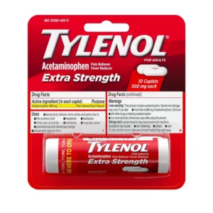 TYLENOL EXTRA STRENGTH PAIN RELIEVER CAPLETS -  10CT
