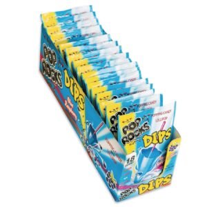 POP ROCKS , DIPS BLUE RASBERRY   18 CT