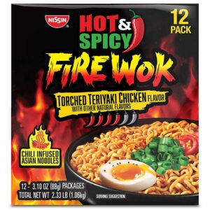 NISSAN FIRE WOK HOT & SPICY BAGS NOODLES 12 CT