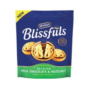 MCVITIE'S BLISSFULS BELGIAN MILK CHOCOLATE & HAZELNUT 172G x 6