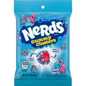 NERDS GUMMY CLUSTERS, VERRY BERRY 3 OZ 12 CT