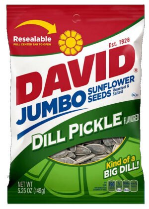 DAVID'S JUMBO SUNFLOWER SEEDS DILL PICKLE 5.25 OZ 1/12CT