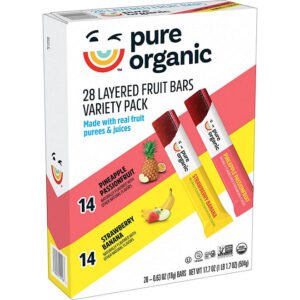 PURE ORGANIC VARIETY PACK LAYERED FRUIT BARS, 0.63 OZ., 28 PK.