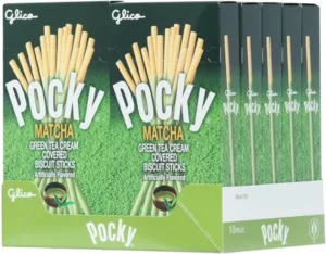 POCKY,LARGE  GREEN TEA 10 CT