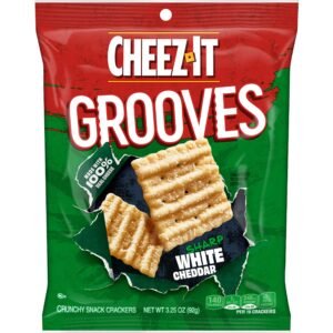 CHEEZ-IT, GROOVES SHARP WHITE CHEDDER 3.25 OZ 6 CT
