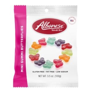 ALBANESE MINI GUMMI BUTTERFLIES, 3.5OZ X12 CT