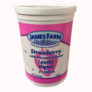 # STRAWBERRY YOGHURT JAMES FARM 5 LB