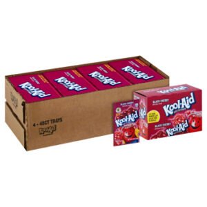 KOOL-AID UNSWEETENED BLACK CHERRY.15OZ 4/48CT