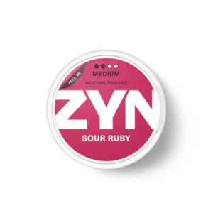 ZYN , MEDIUM SOUR RUBY NICOTINE POUCHES