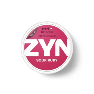 ZYN , STRONG SOUR RUBY  NICOTINE POUCHES