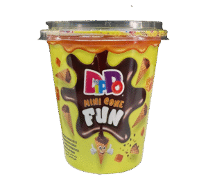 DIPPO, MINI CUP CONE SALTED CARAMEL 12 CT