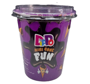 DIPPO, MINI CUP CONE DARK CHOCOLATE 12 CT