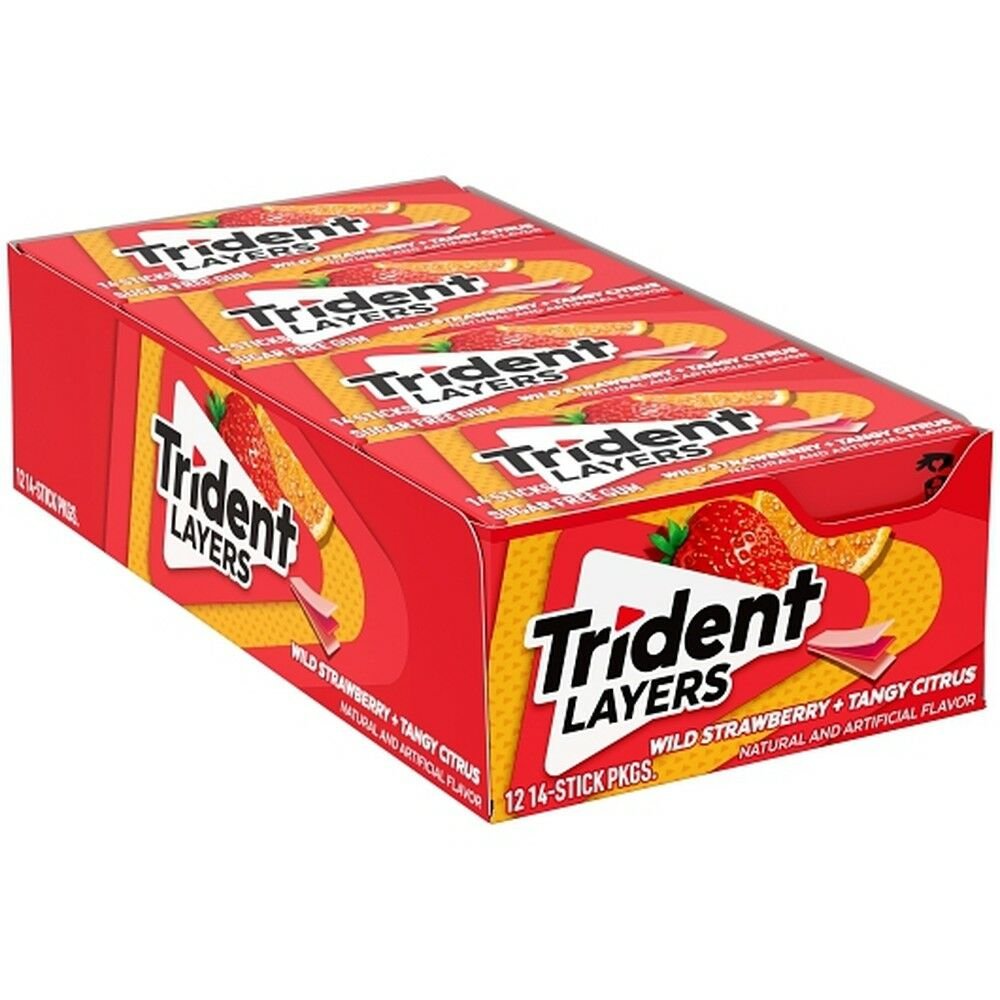 TRIDENT LAYERS STRAWBERRY & CITRUS 12 CT