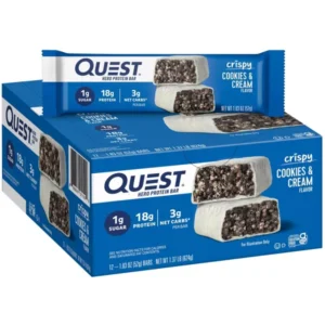 QUEST HERO PROTEIN BAR , CRISPY COOKIES & CREAM
