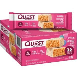 QUEST CRISPY BIRTHDAY CAKE 2.15 OZ X 12 CT