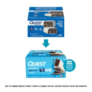 QUEST, HERO PROTEIN BAR, CRISPY COOKIES & CREAM 12 CT