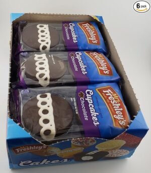 FRESHLEY'S CREME FILLED CHOCOLATE CUPCAKE 4 OZ X 8