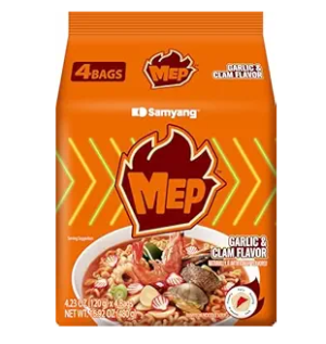 MEP GARLIC & CALM FLAVOR REMAN SPICY NOODLES 4 PK