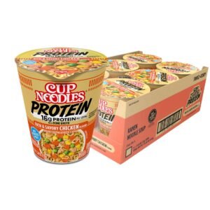 NISSIN, CUP NOODLES PROTEIN RAMEN CHICKEN FLAVOR 6 CT