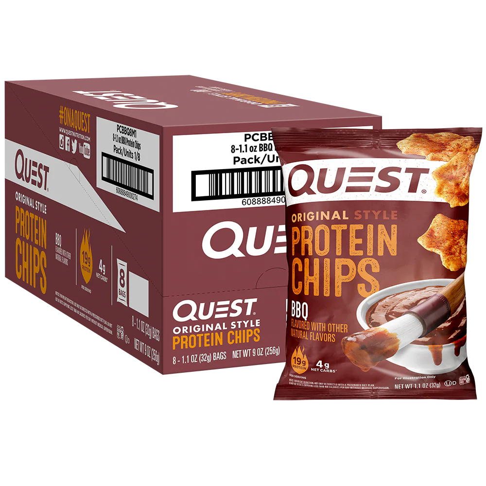 QUEST, CHIPS BBQ ORIGINAL STYLE 1.1 OZ X 8 CT